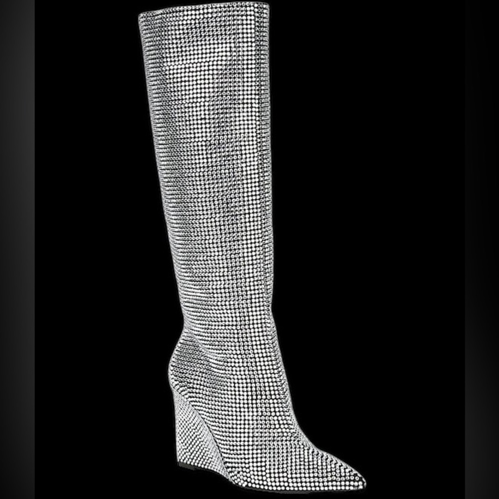 gianni bini black gabortwo rhinestone boots boots